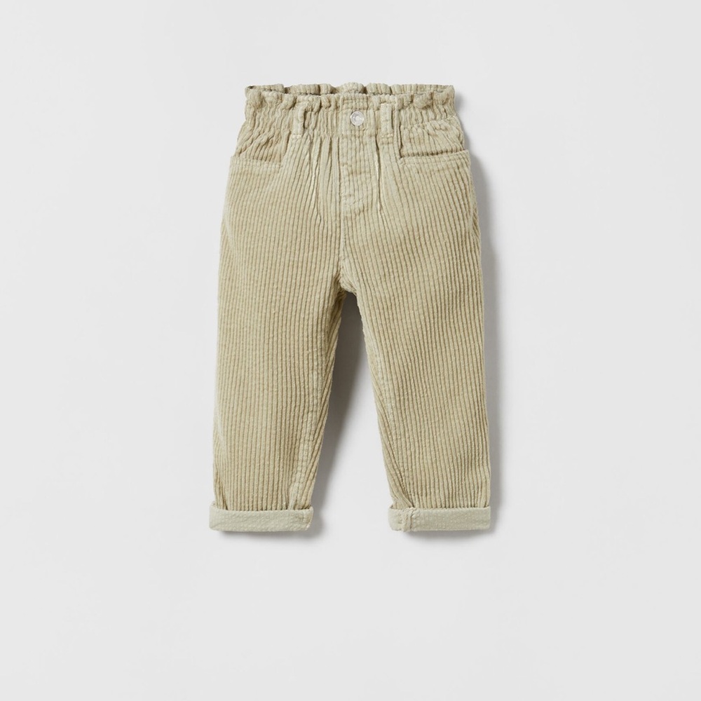 Zara toddler green corduroy pants